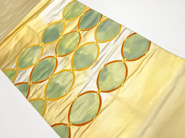 リサイクル　楕円模様織り出し名古屋帯